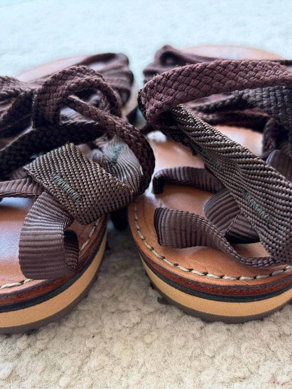 New Rare Vintage 70s TEVA Prototype Leather River Sandals: ALP San Diego 8-8.5